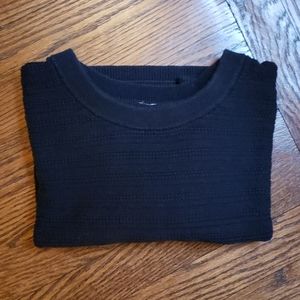 Black crop crew sweater